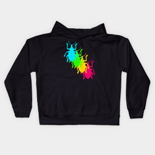 Weevil beetle (Curculionoidea) rainbow Kids Hoodie